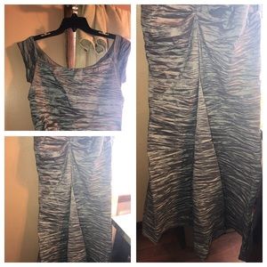 Formal dress  crinkle look fabric